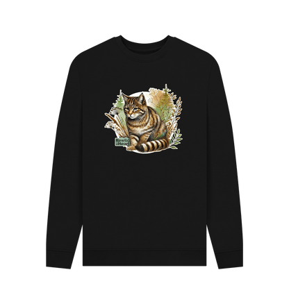 Black Printed Sweater Front