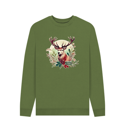 Khaki Red Deer Stag Spirit Men's Sweater