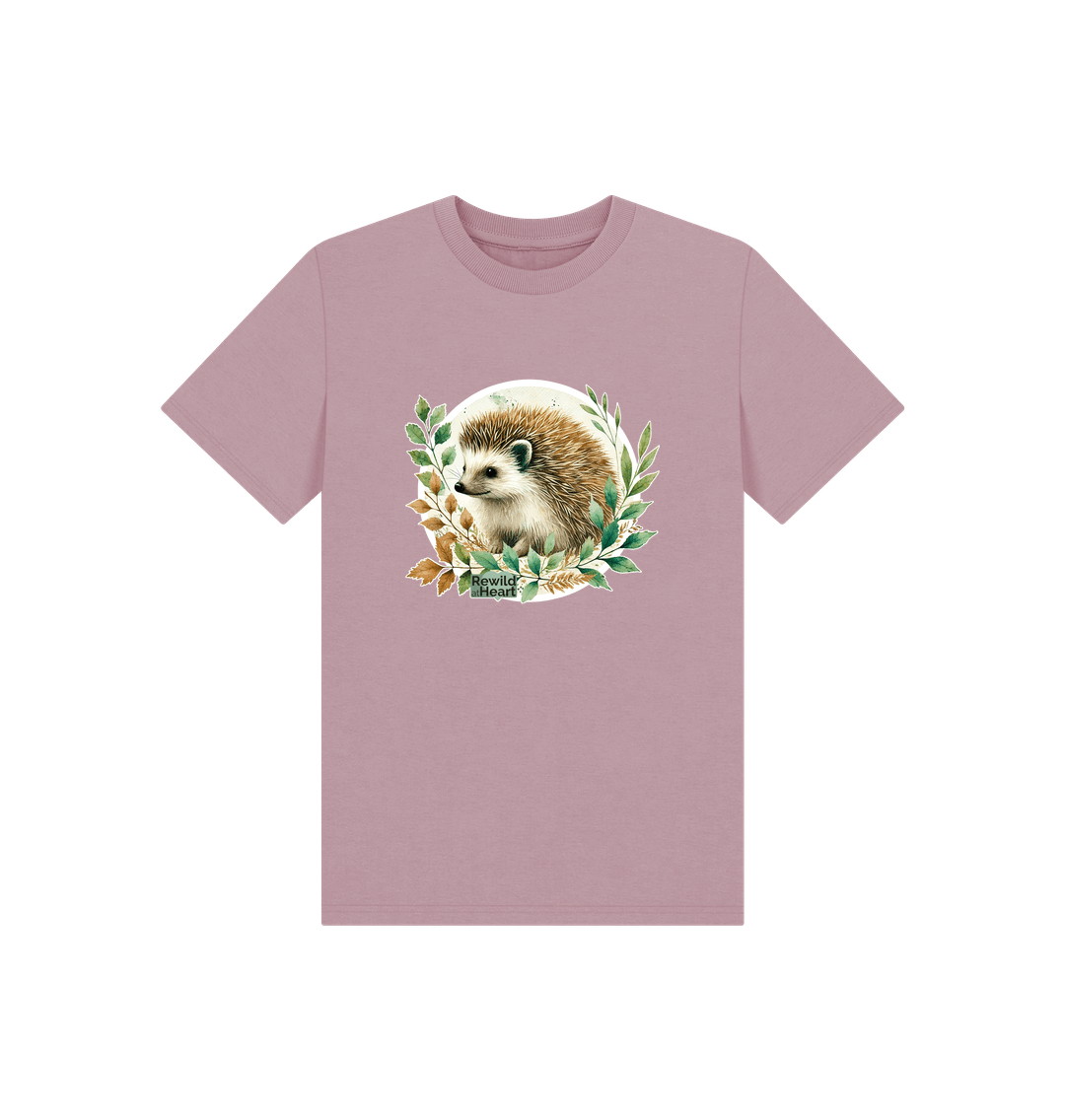 Mauve Hedgehog Harmony Kids T-Shirt