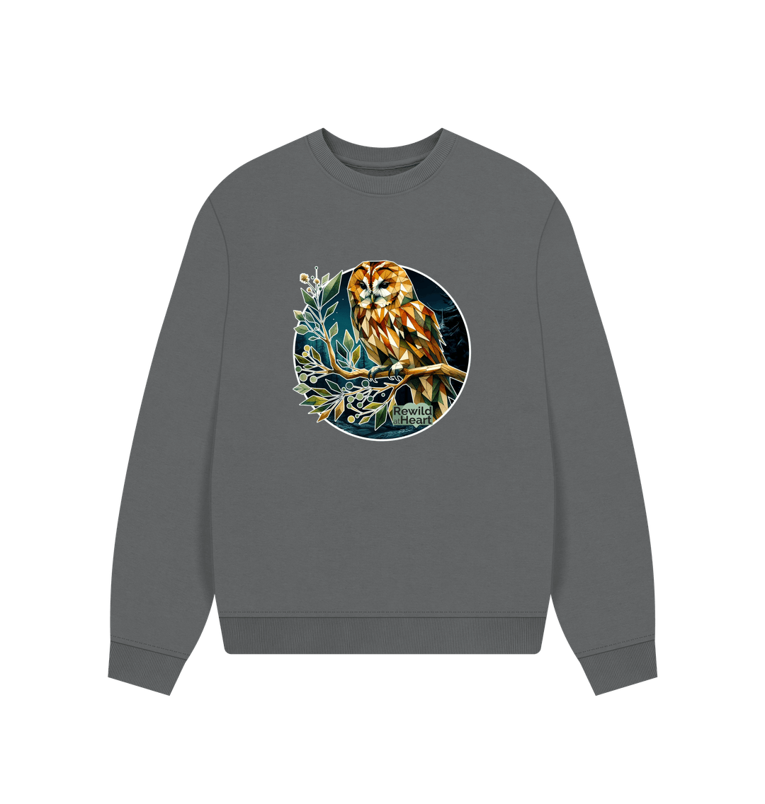 Slate Grey Tawny Owl Women's Oversized Jumper