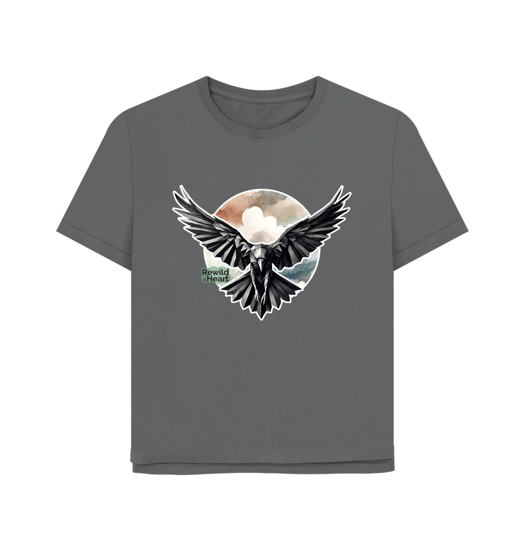 Slate Grey Raven Flight Women's Relaxed-Fit T-Shirt