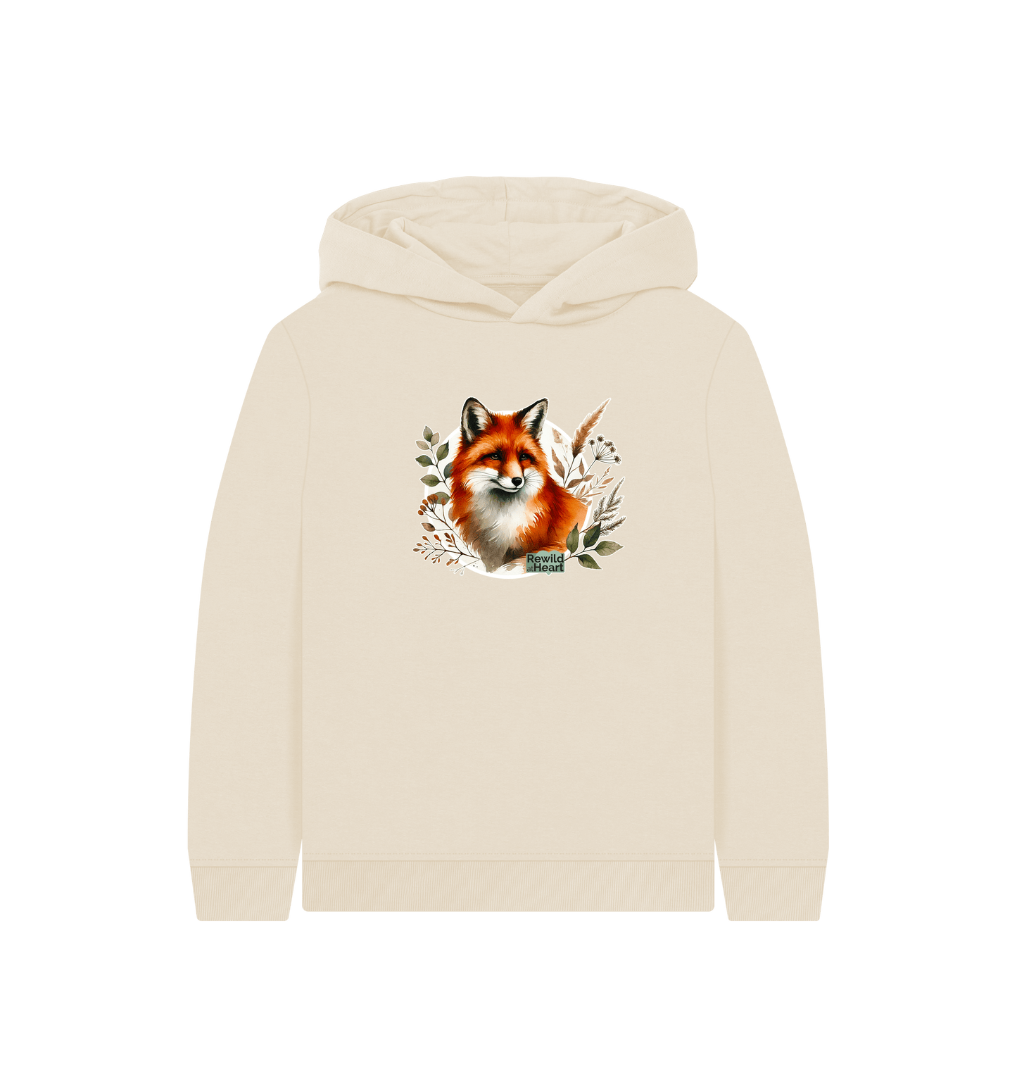 Oat Printed Kids Hoodie Front