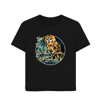 Black Tawny Owl Women's Relaxed-Fit T-Shirt