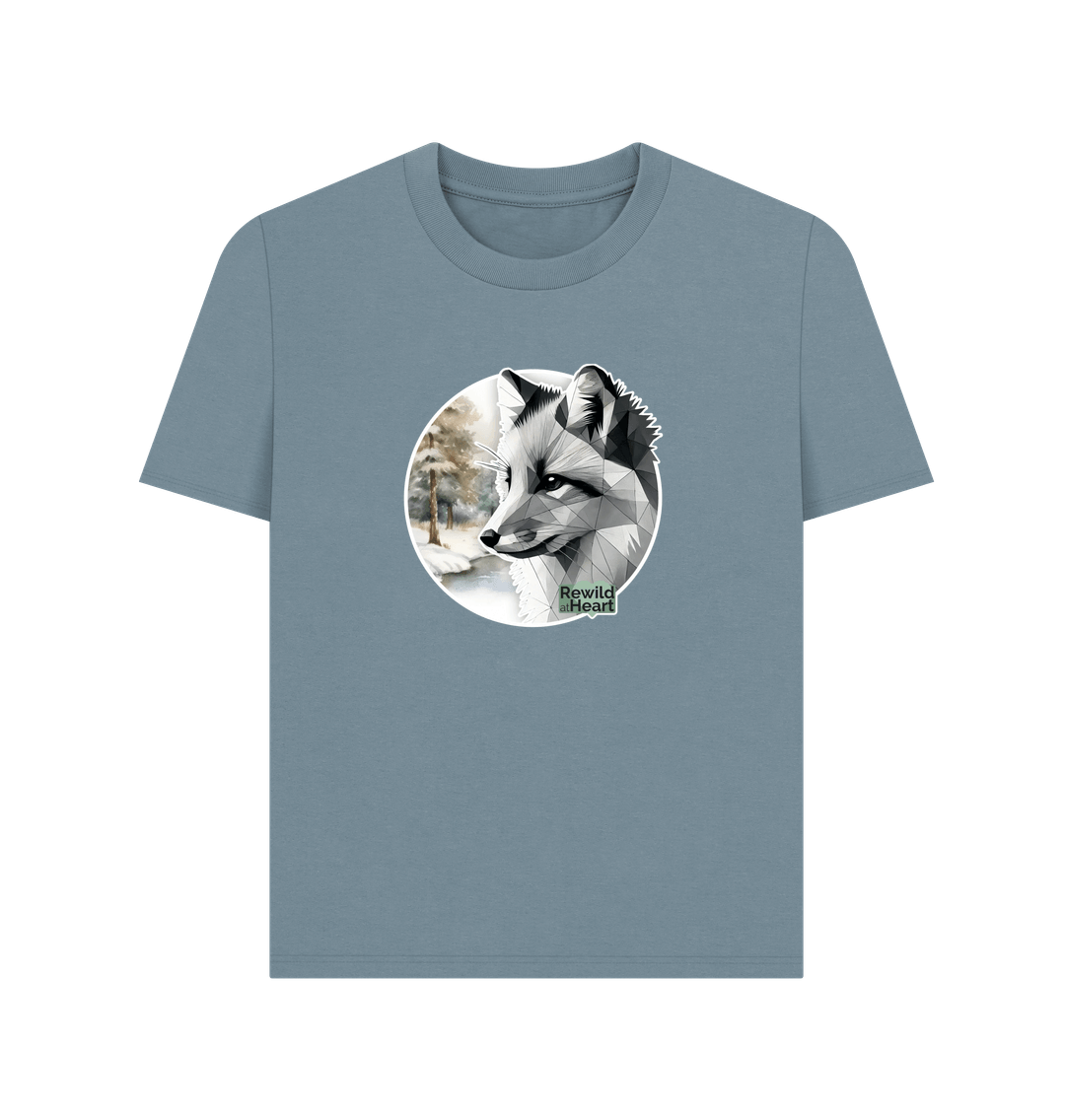 Stone Blue Silent Arctic Fox Women's Classic T-Shirt