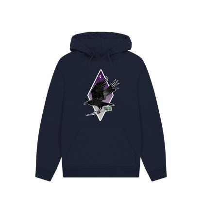 Navy Raven Moon Crescent Hoodie