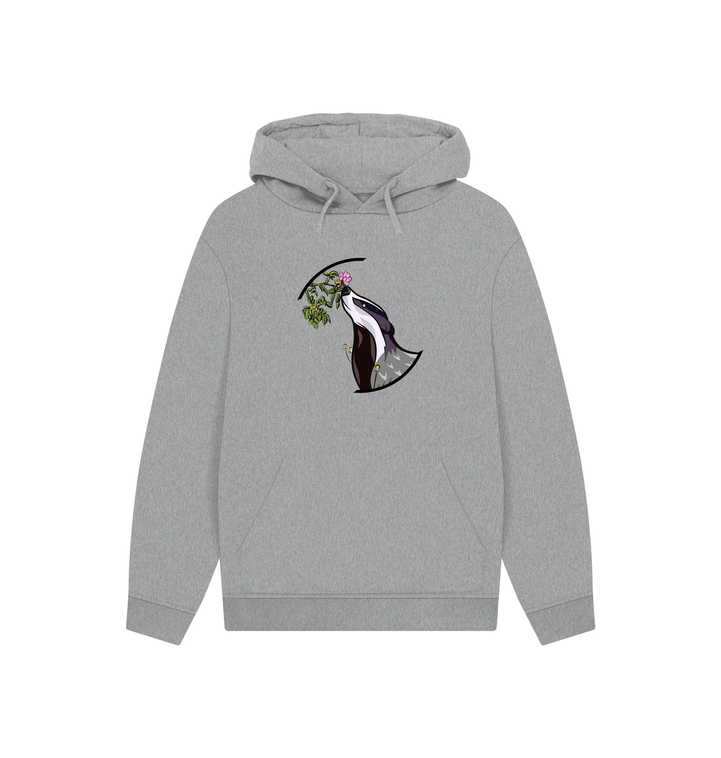 Athletic Grey Printed Hoody Front