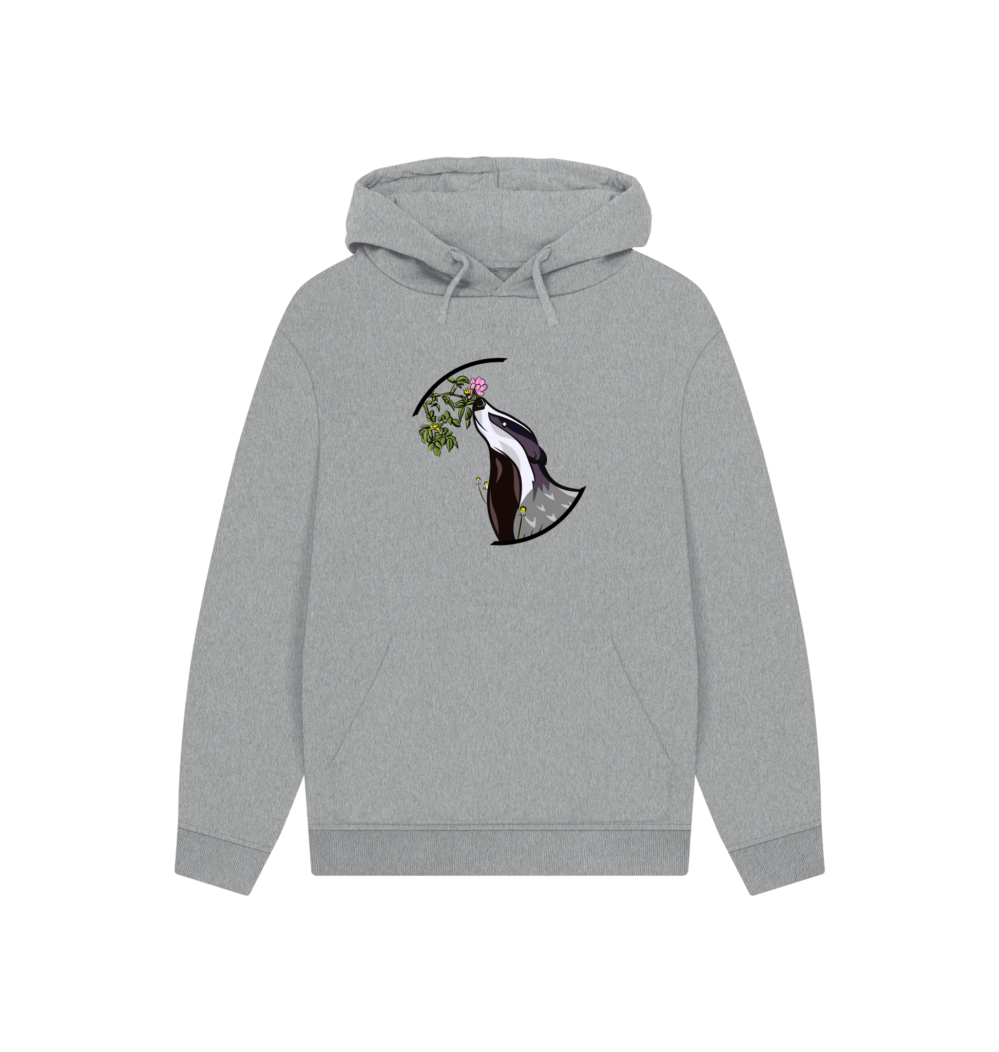 Athletic Grey Printed Hoody Front