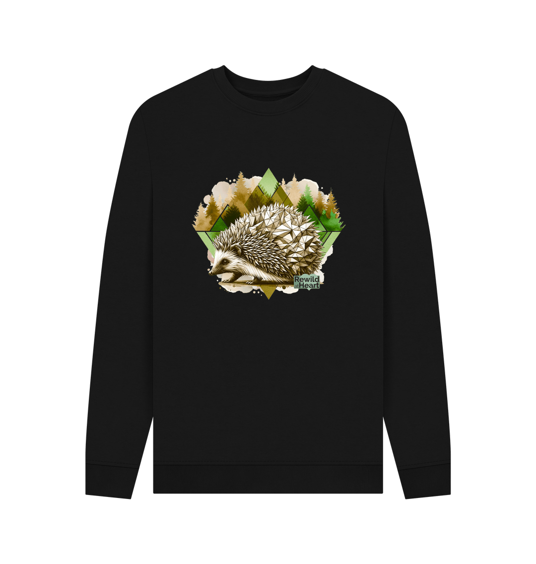 Black Printed Sweater Front
