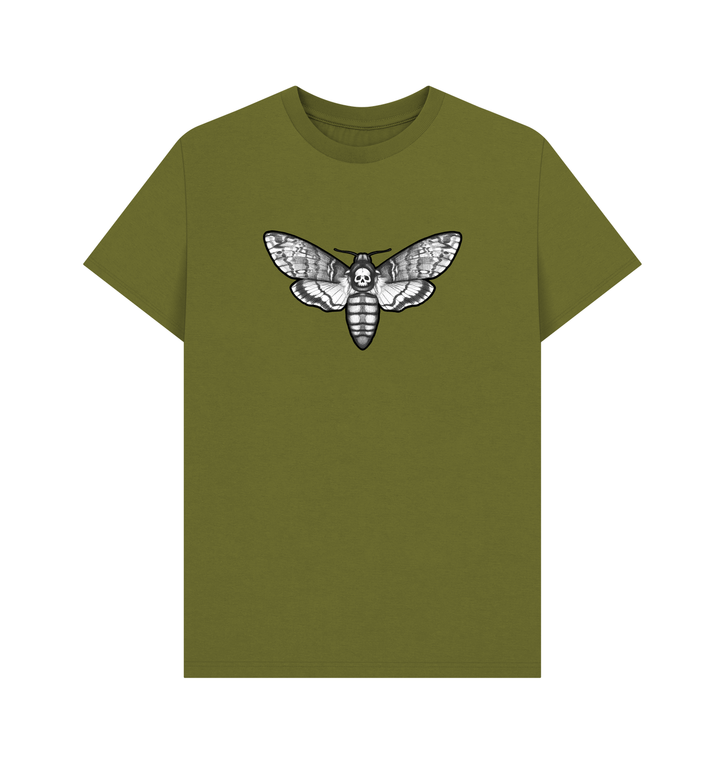Moss Green Printed T-shirt Front