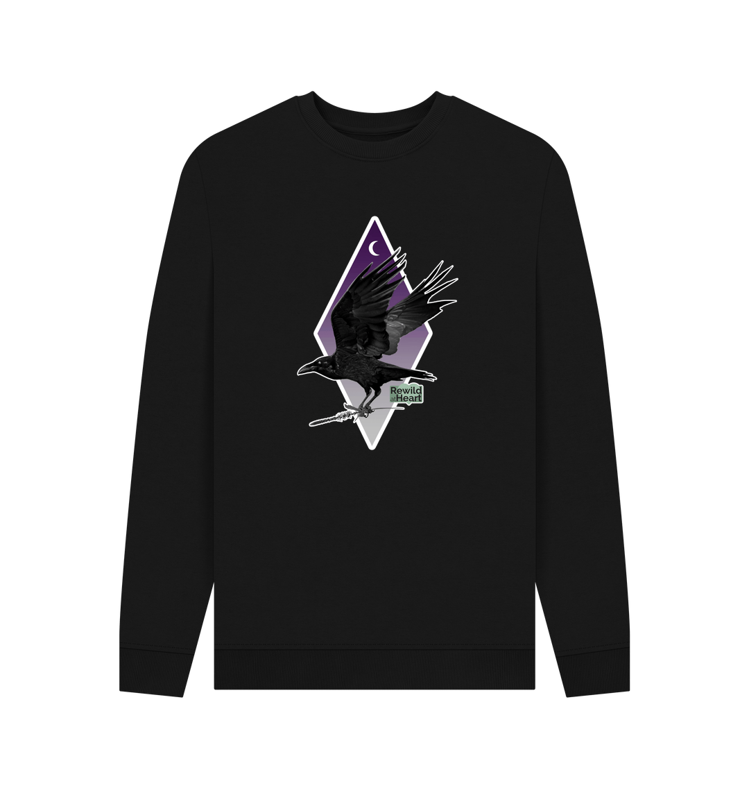 Black Printed Sweater Front
