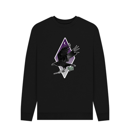 Black Printed Sweater Front