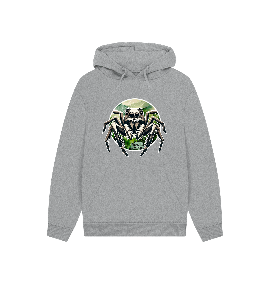 Athletic Grey Wild Jumping Spider Hoodie