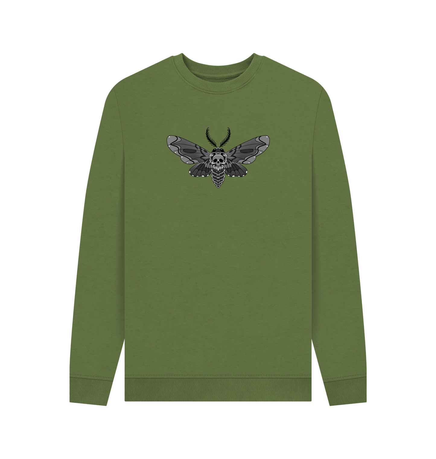 Khaki Printed Sweater Front