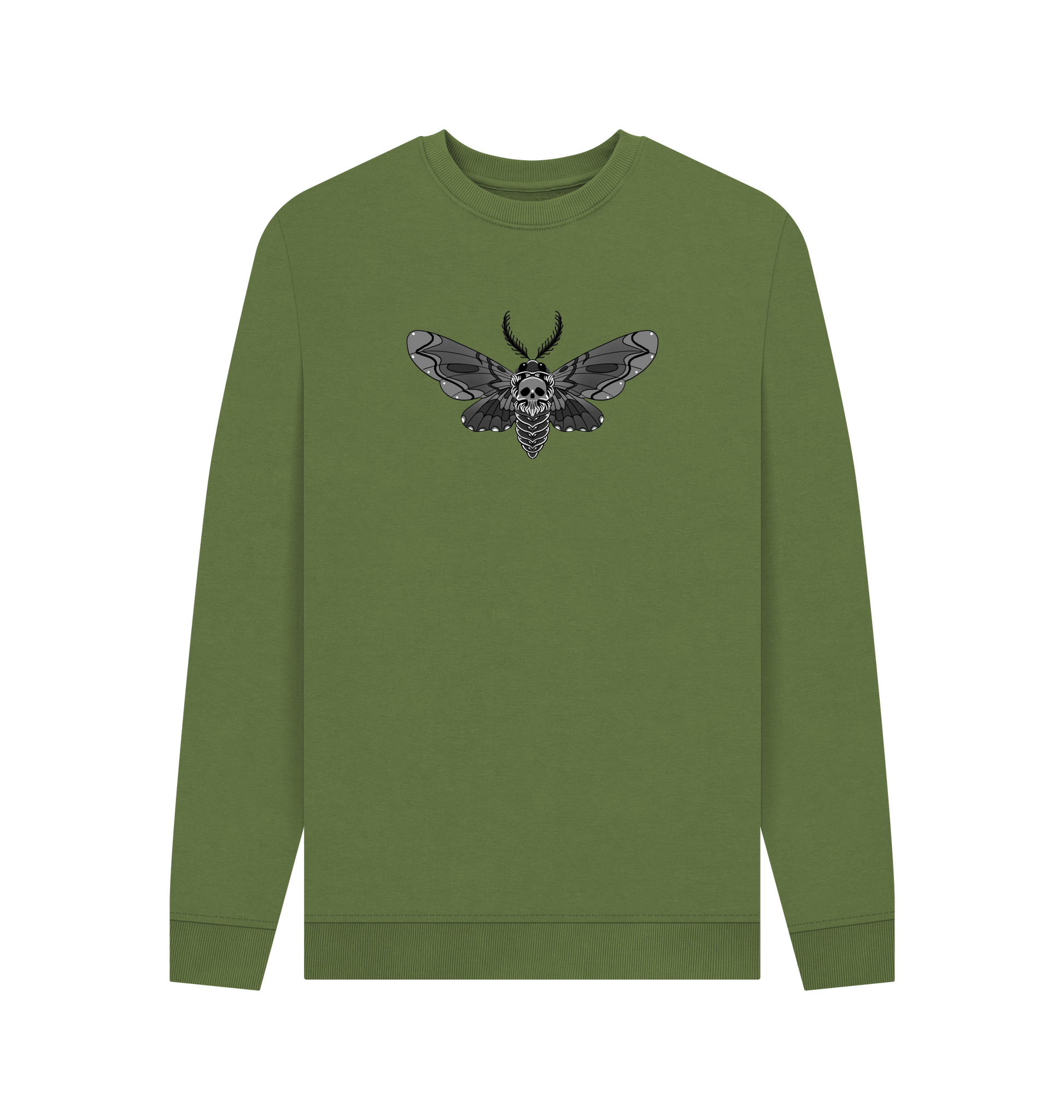 Khaki Printed Sweater Front