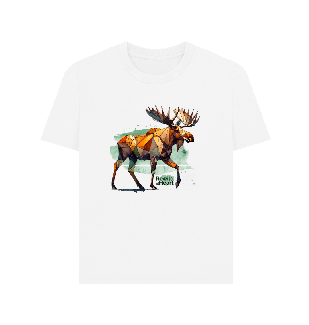 White Mighty Moose Mosaic Women's Classic T-Shirt