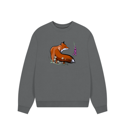 Slate Grey Printed Sweater Front