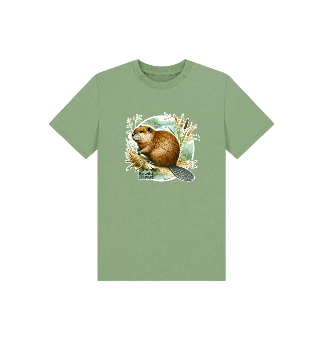 Sage Beaver Riverbank Kids T-Shirt