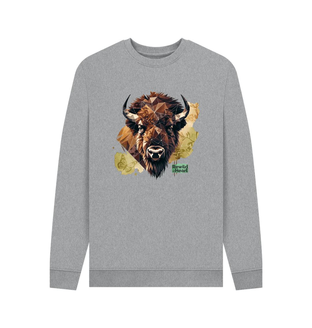 Light Heather Printed Sweater Front