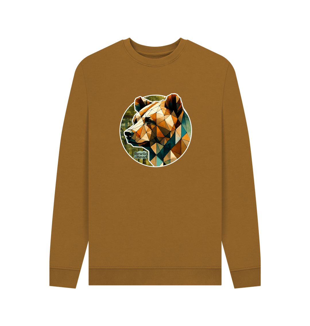 Brown Brown Bear Forest Men's Sweater