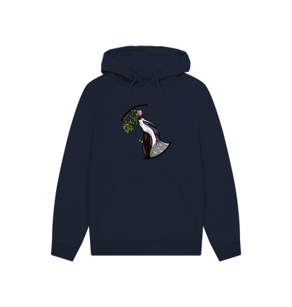 Navy Printed Hoody Front