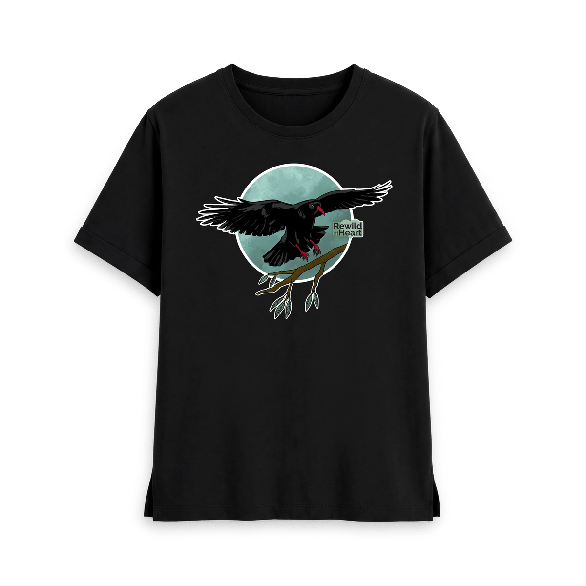 Black Printed T-shirt Front