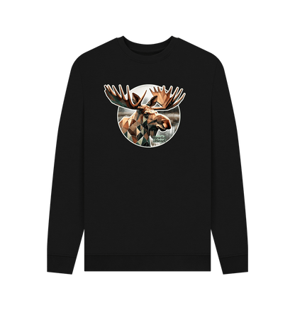 Black Guardian Elk Men's Sweater