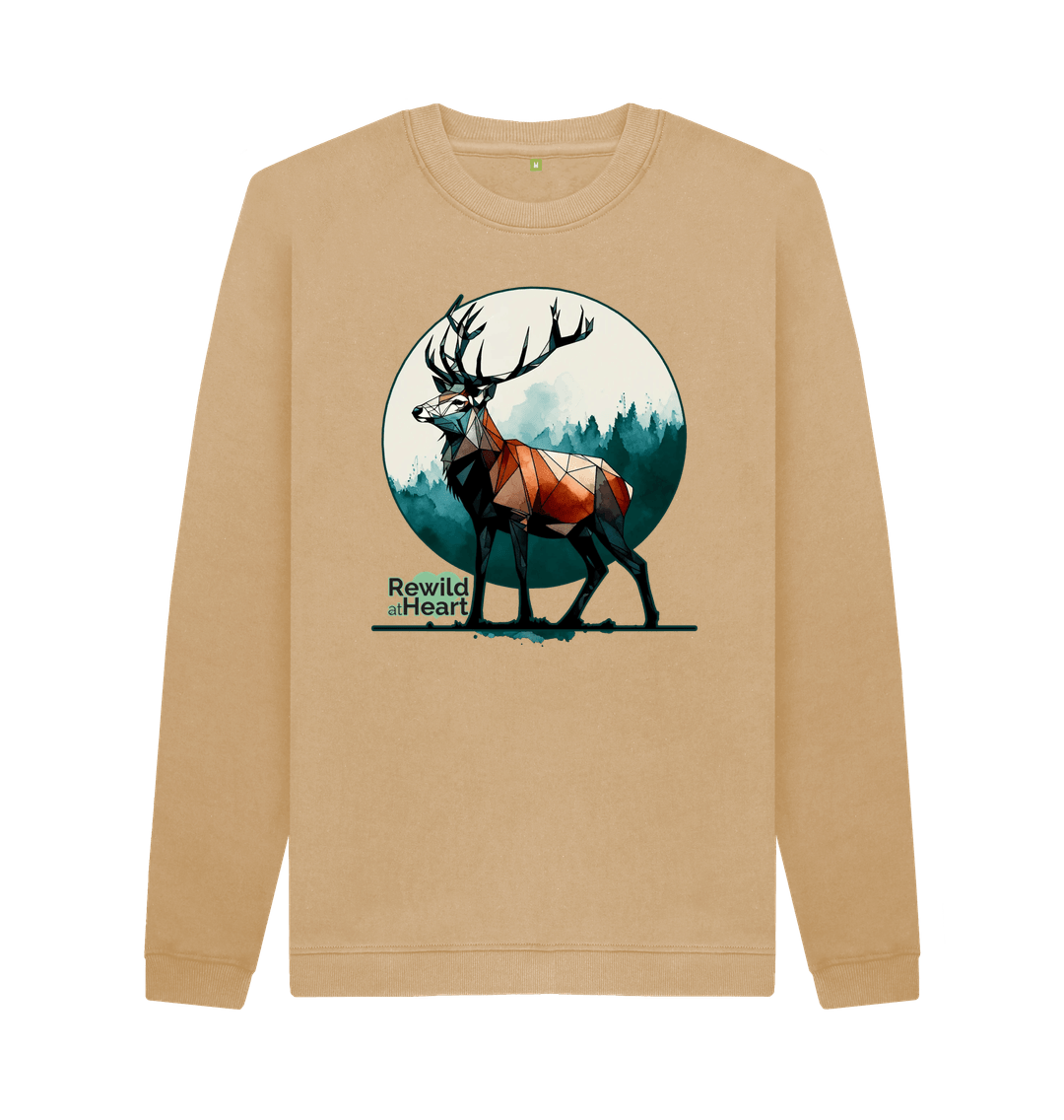 Sand Red Deer Rewild Side Men's Sweater