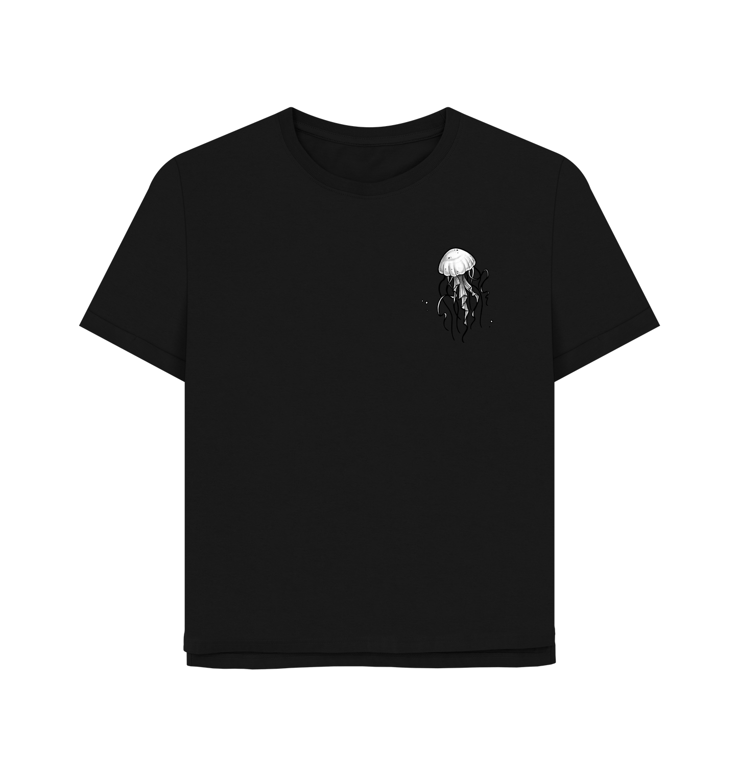 Black Printed T-shirt Front