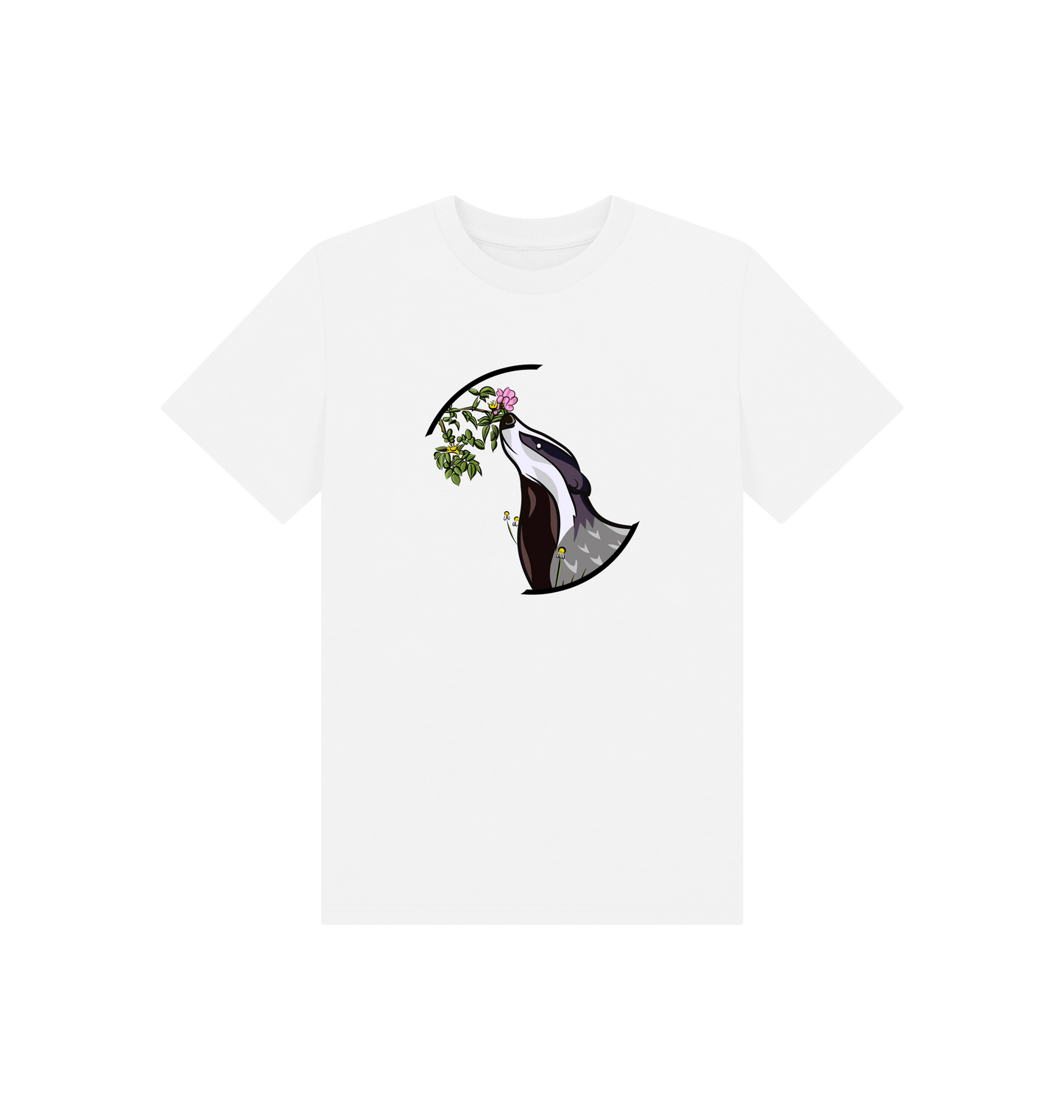 White Printed Kids T-Shirt Front
