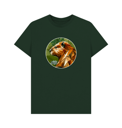 Evergreen Beaver Botanical Men's T-Shirt