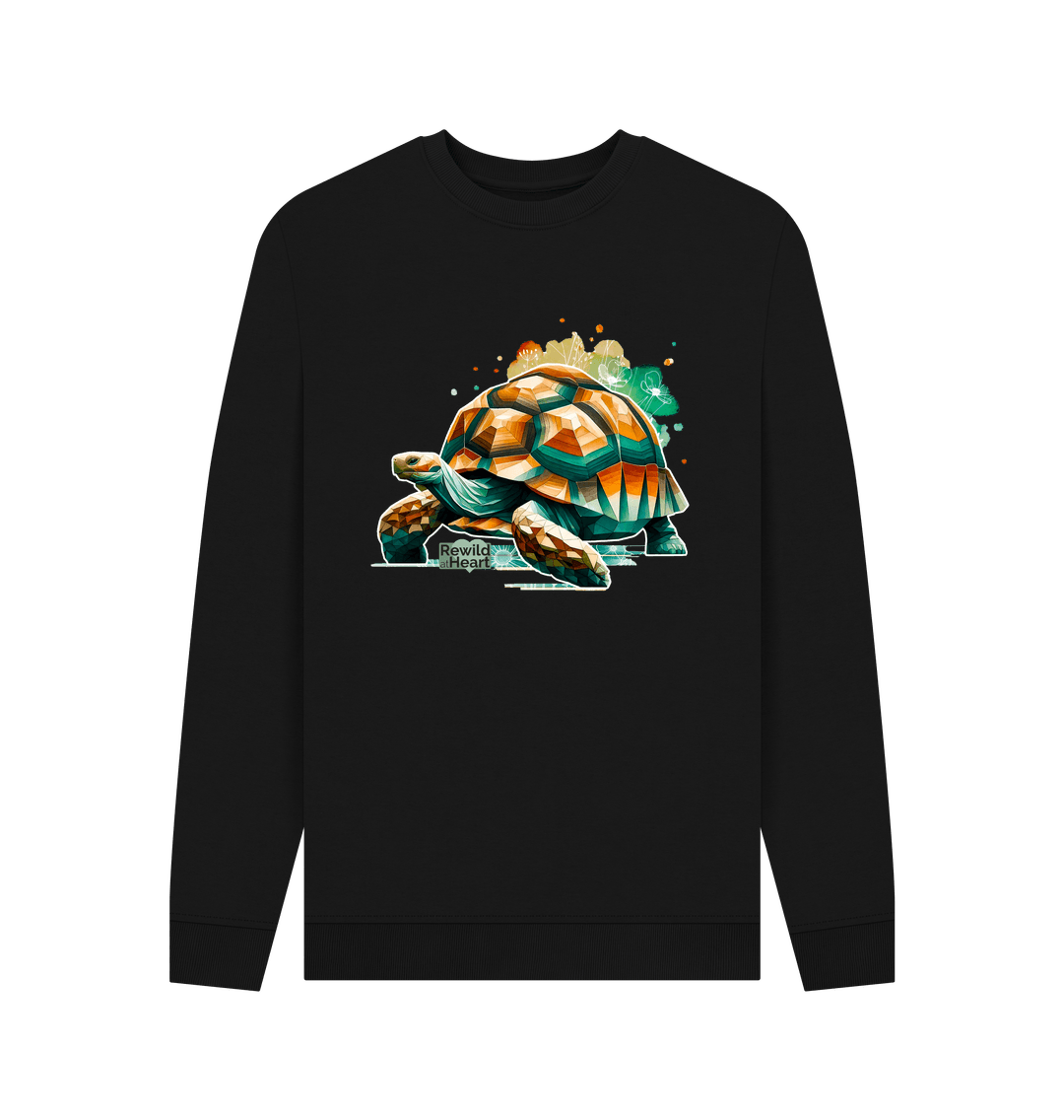 Black Printed Sweater Front