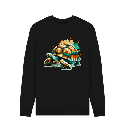 Black Printed Sweater Front