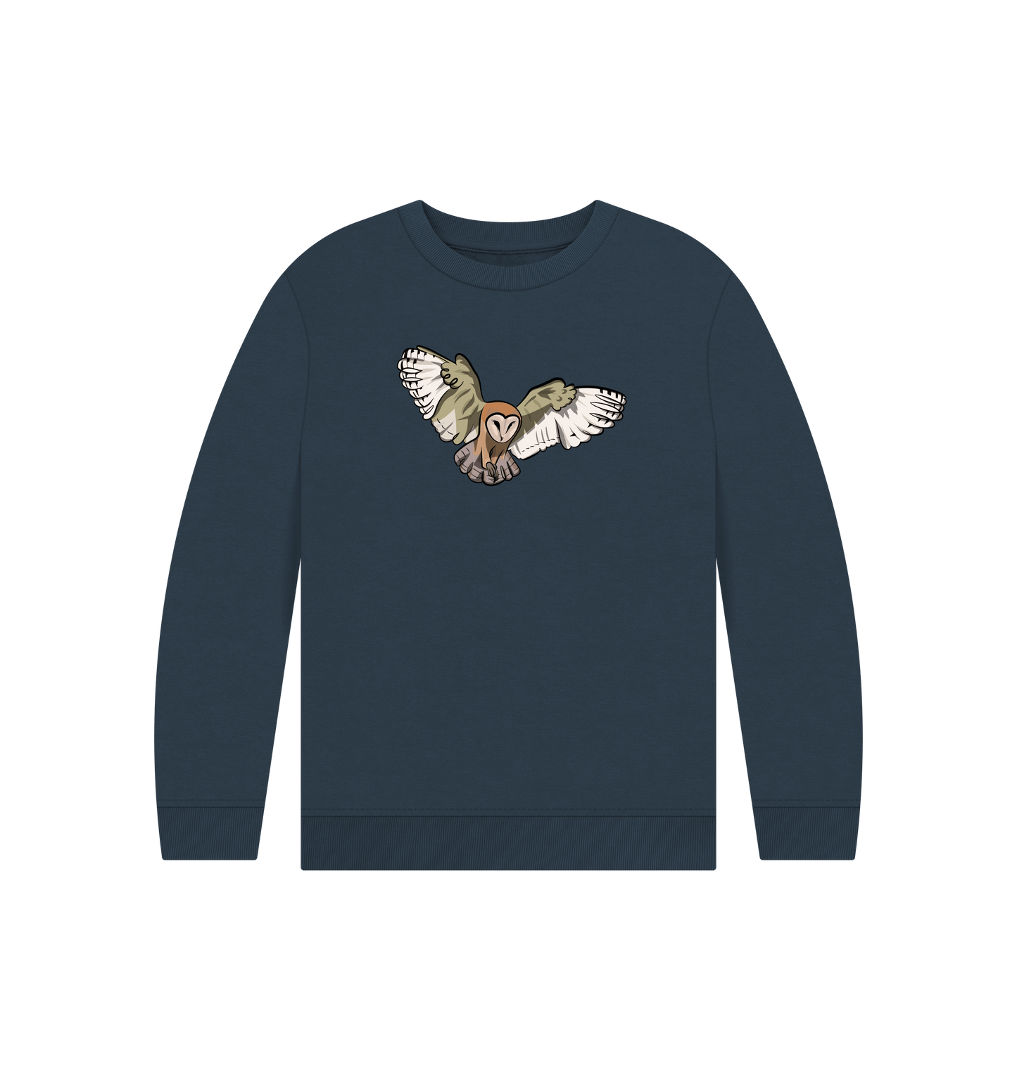 Navy Blue Printed Kids Jumper Front