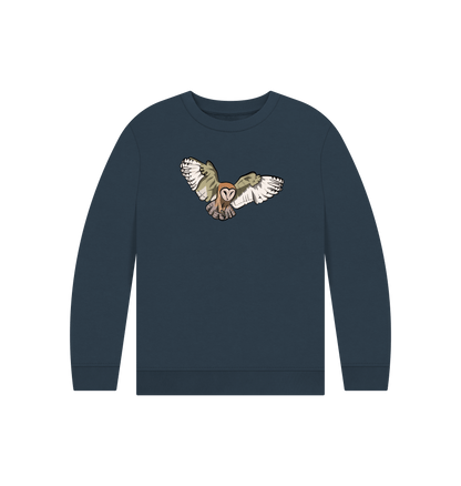Navy Blue Printed Kids Jumper Front