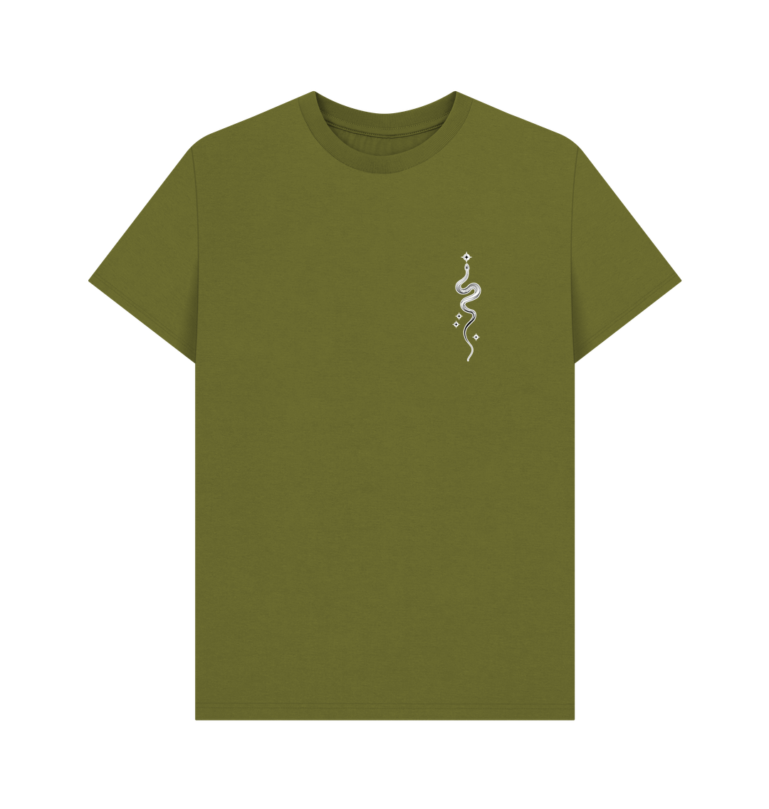 Moss Green Starry Snake Accent Pocket Men's T-Shirt