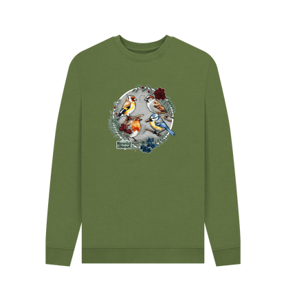 Khaki British Songbird Wreath Men's Sweater