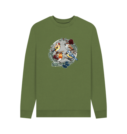 Khaki Printed Sweater Front