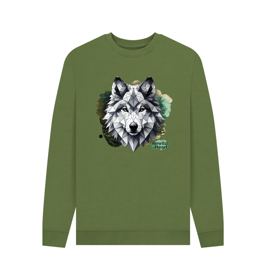 Khaki Wolf Wilderness Men's Sweater