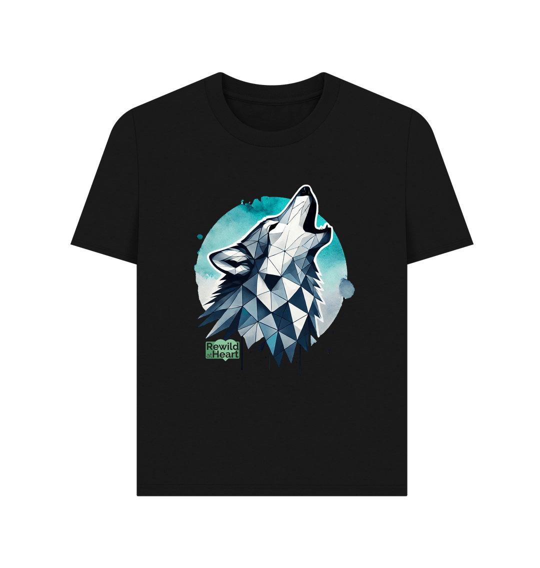 Black Primal Wolf Howl Women's Classic T-Shirt