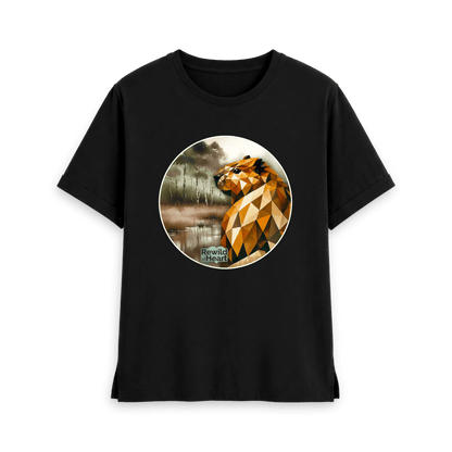 Black Printed T-shirt Front