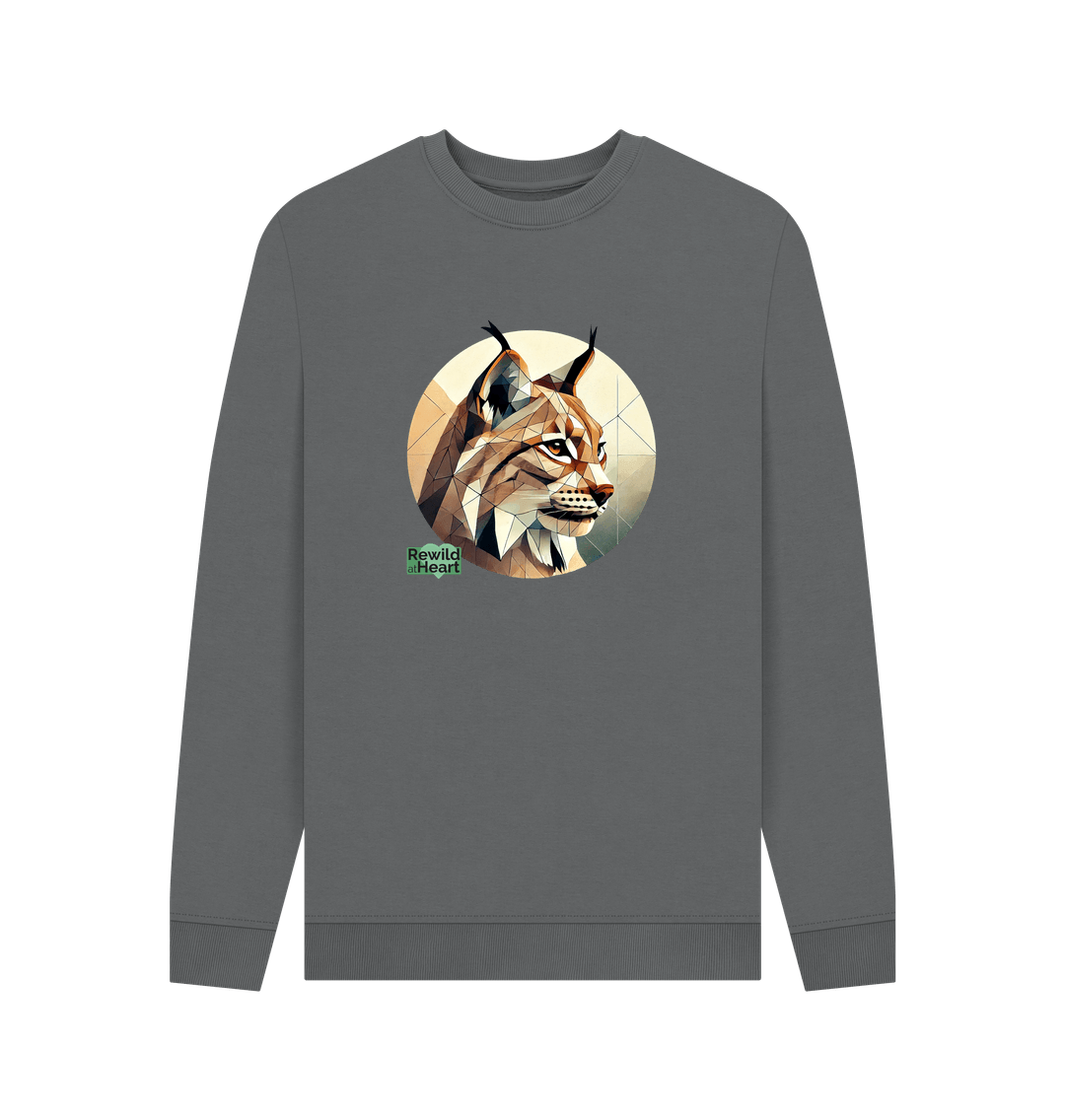 Slate Grey Printed Sweater Front