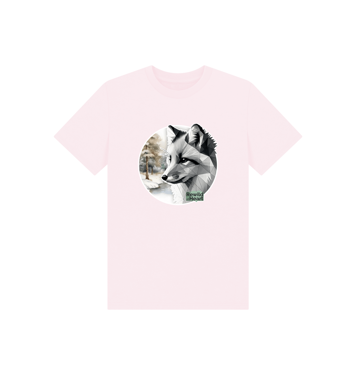 Pink Printed Kids T-Shirt Front