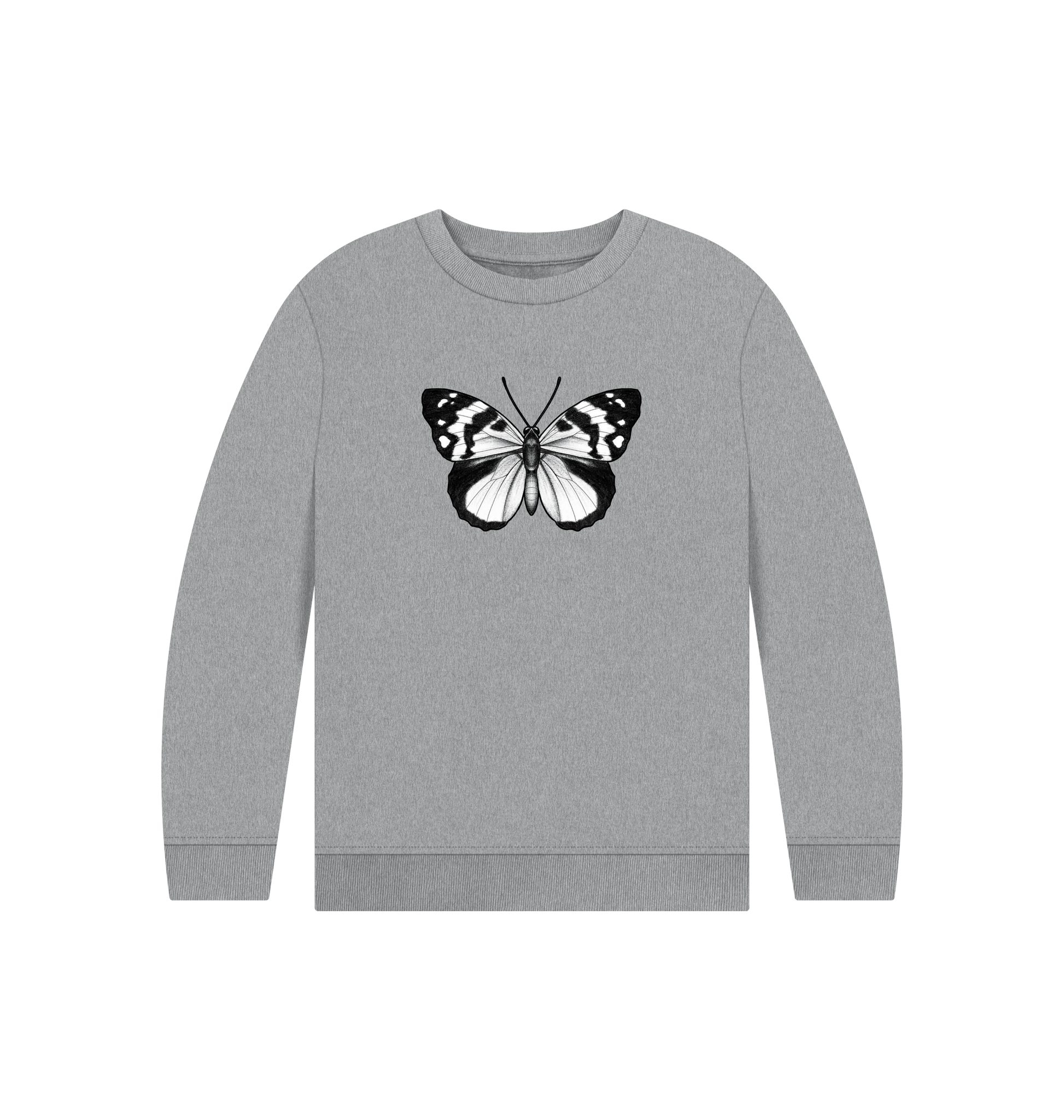Athletic Grey Printed Kids Jumper Front