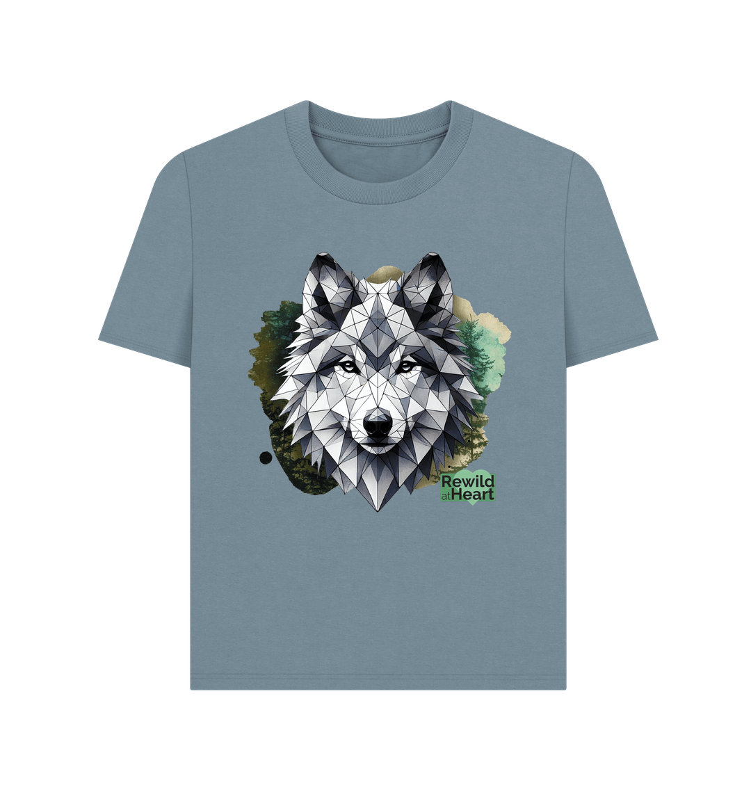 Stone Blue Wolf Wilderness Women's Classic T-Shirt