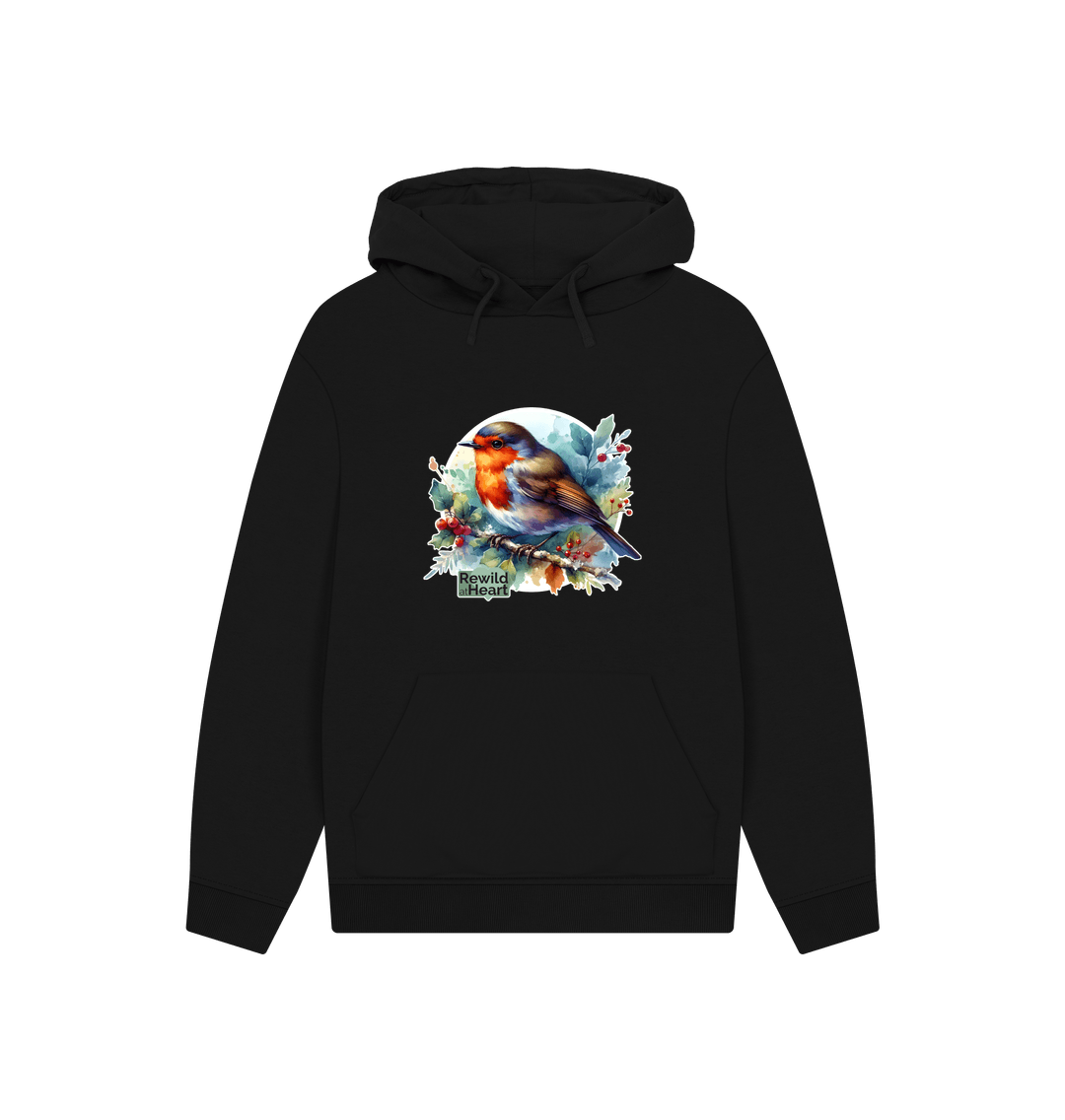 Black Robin Redbreast Hoodie