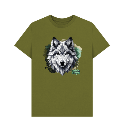 Moss Green Wolf Wilderness Men's T-Shirt