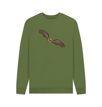 Khaki Printed Sweater Front