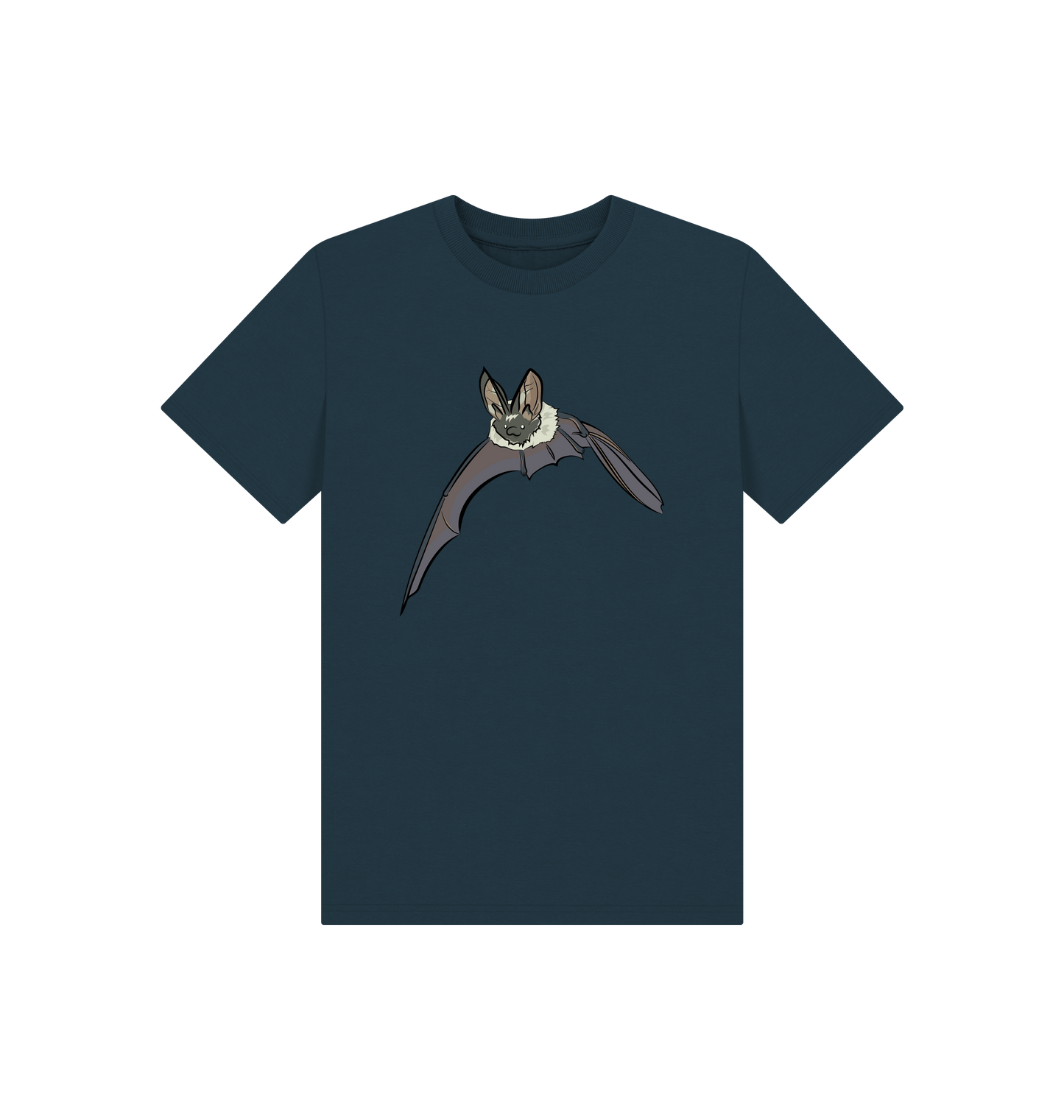 Denim Blue Printed Kids T-Shirt Front
