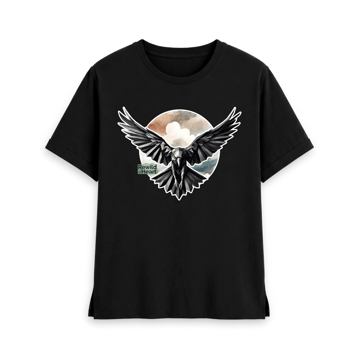 Black Printed T-shirt Front