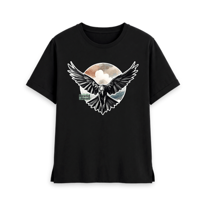 Black Printed T-shirt Front